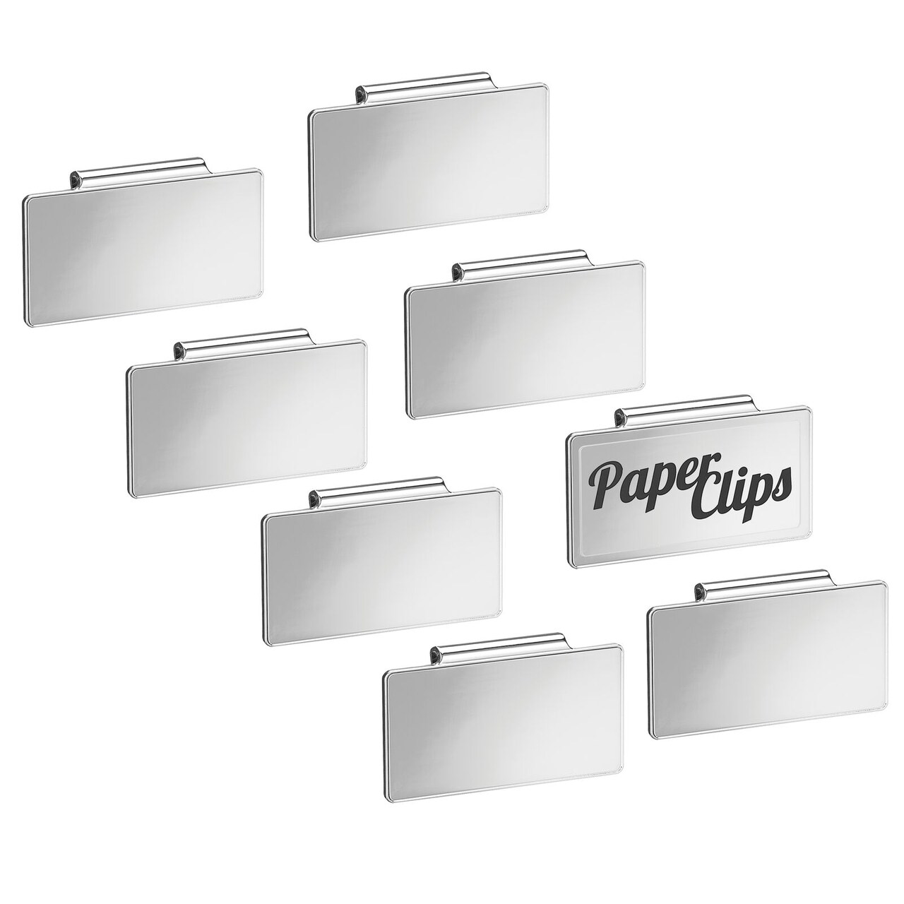 mDesign Basket and Bin Office Storage Tags with Adhesive Labels